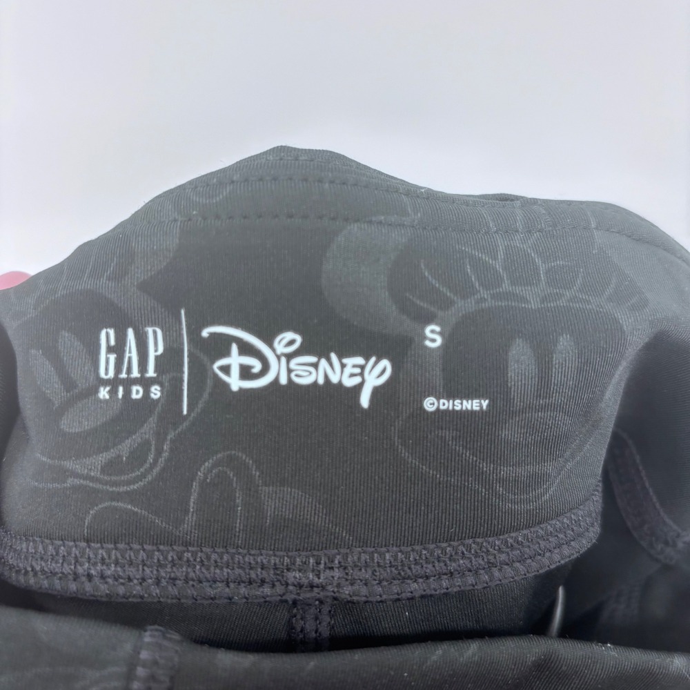 GAP Kids Black Leggings with Subtle Minnie Mouse Pattern - Picture 7 of 7